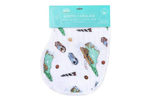 North Carolina Baby (Unisex): 2-in-1 Burp Cloth and Bib: