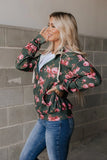 Fullzip University Sweatshirt - My Sweater Half Pink Floral Hoodie 2357