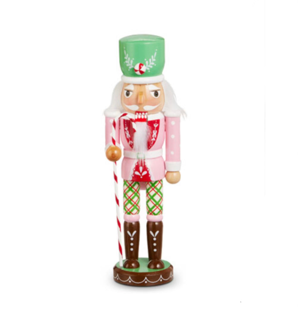 8.5" Sugar and Spice Pink and Plaid Nutcracker