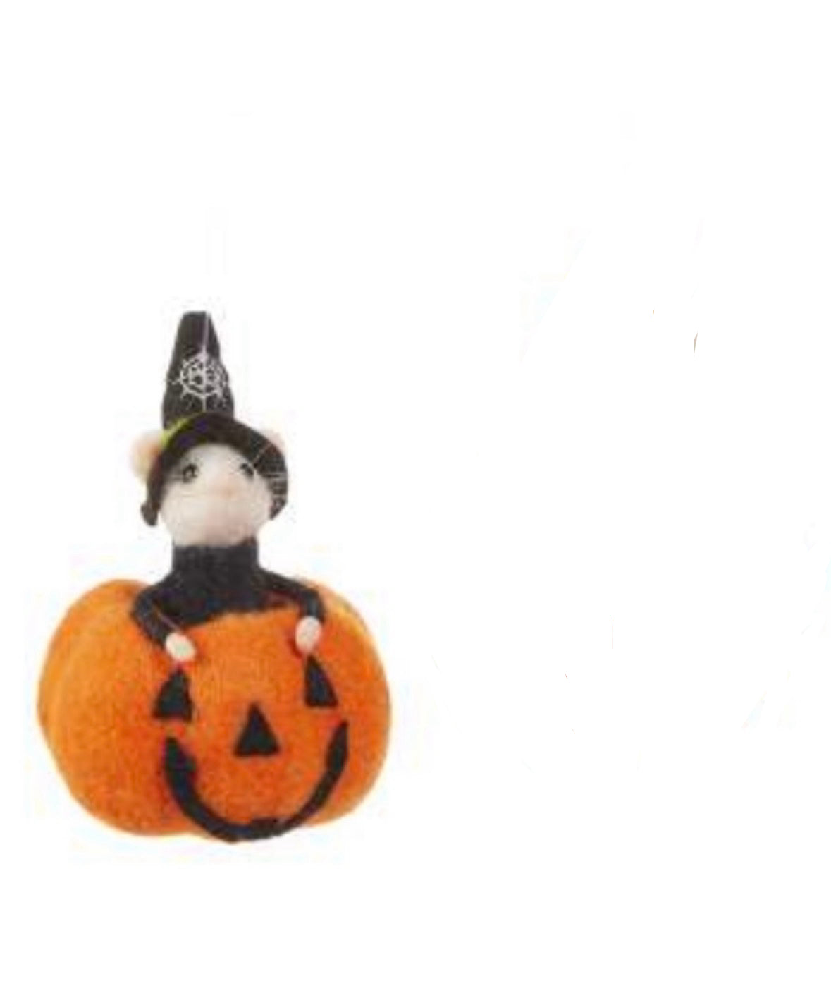 Halloween Mouse in Pumpkin Felt Ornament