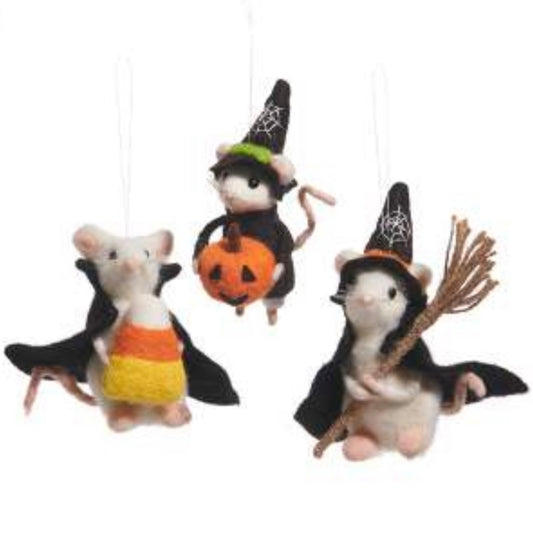 Halloween Mouse Felt Ornament - 3 Different Designs