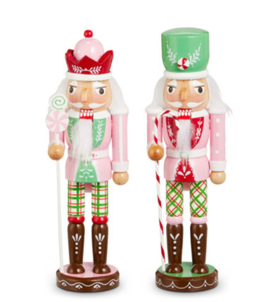 8.5" Sugar and Spice Pink and Plaid Nutcracker