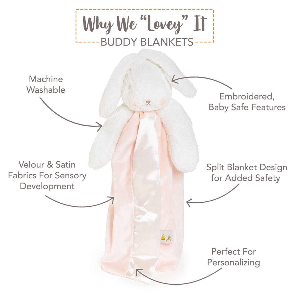 SIMPLE Blossom Bunny Buddy Blanket