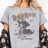 Western Ruff and Rowdy Dog Lover Farmers Market Graphic Tee: Beige / Medium