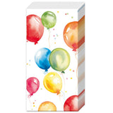 Pocket Tissue Pack of 8 count Birthday Balloons