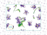 2-in-1 Burp Cloth and Bib: Violet (Unisex)