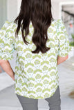 Floral Frilled Ruffled Short Sleeve Summer Blouse | S-XL: As shown / Missy / S