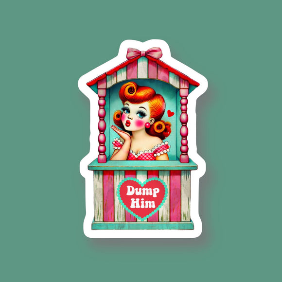 Dump Him Vintage Sticker