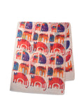 Scarvii – Abstract Cat Print Scarf: Navy