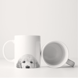 Peeking Golden Retriever Puppy Mug