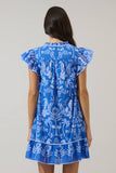 Davina Floral Ebba Shift Mini Dress: PINK-ORG-MUL / S