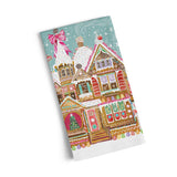 Gingerbread House Cotton Tea Towel | Holiday Hostess Gift