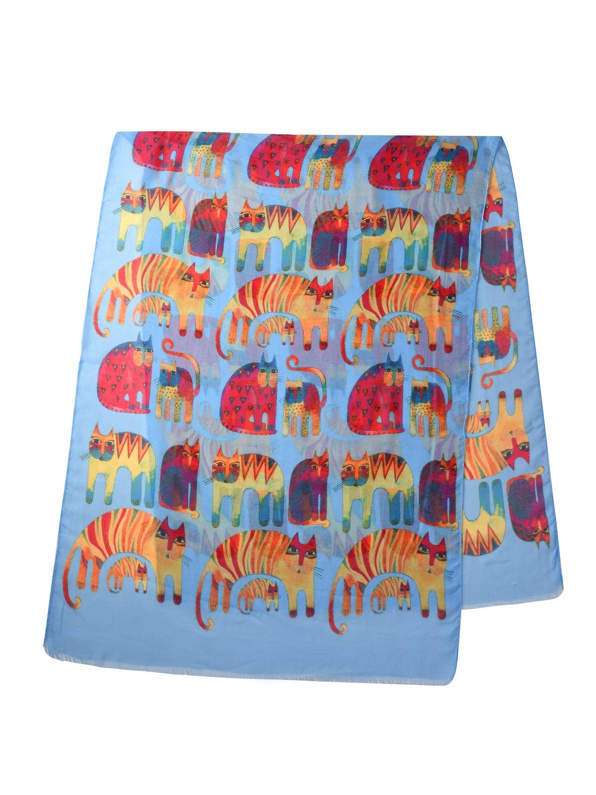 Scarvii – Abstract Cat Print Scarf: Navy