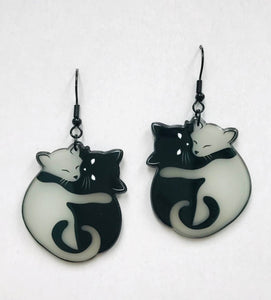 Huddle Cat Glow In The Dark Earrings