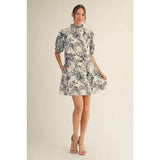 NEW Floral Dress: ROYAL / M