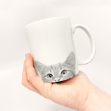 Peeking Cat 7 (Orange) Mug