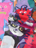 Scarvii – Cartoon Cat Print Scarf: Purple