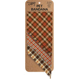 Fall Plaid Medium Pet Bandana Set