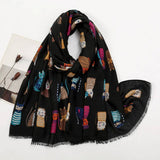 Scarvii - Cute Cartoon Cat Pattern Scarf: XB936-6#