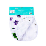 2-in-1 Burp Cloth and Bib: Violet (Unisex)