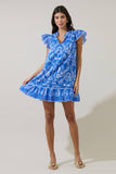 Davina Floral Ebba Shift Mini Dress: PINK-ORG-MUL / S
