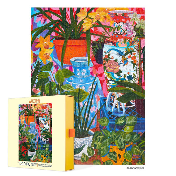 Tropical Vases Floral Still Life 1000 Piece Jigsaw Puzzle