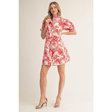 NEW Floral Dress: ROYAL / L