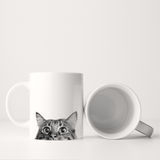 Peeking Cat 5 (Tabby) Mug
