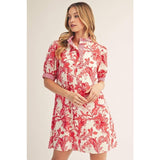 NEW Floral Dress: ROYAL / L