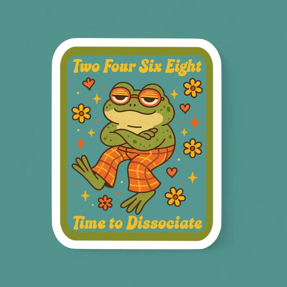 Time to Dissociate Retro Sticker