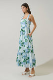 Mirla Floral Krisy Sleeveless Maxi Dress: BLUE-GREEN-MUL / XS