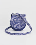 Floral Blue Saddle Bag