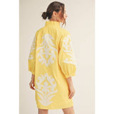 NEW floral applique shift dress: KELLY GREEN / S