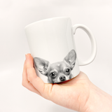 Peeking Chihuahua 1 Mug