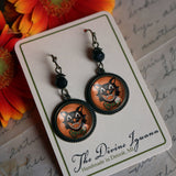 Retro Cat Vintage Style Halloween Earrings