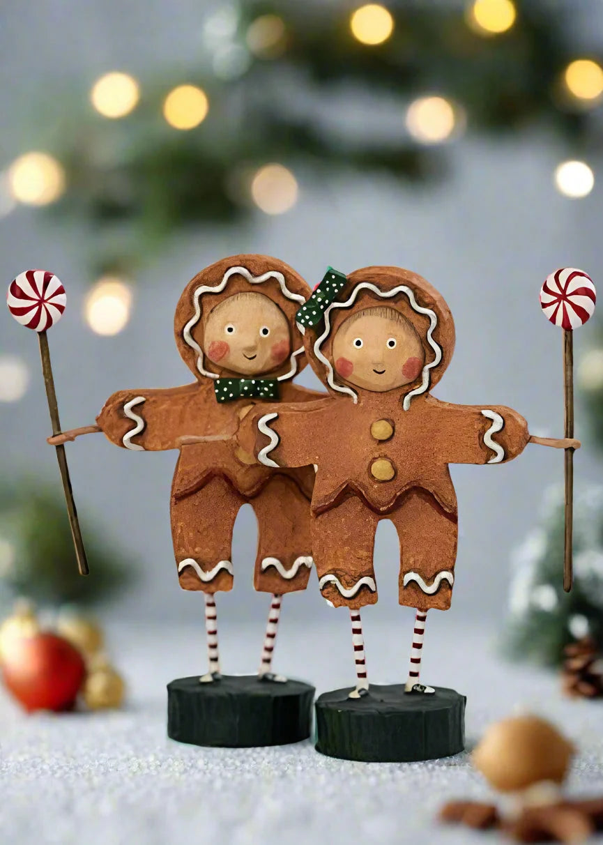 Lori Mitchell Gingerbread Boy & Girl Set of 2
