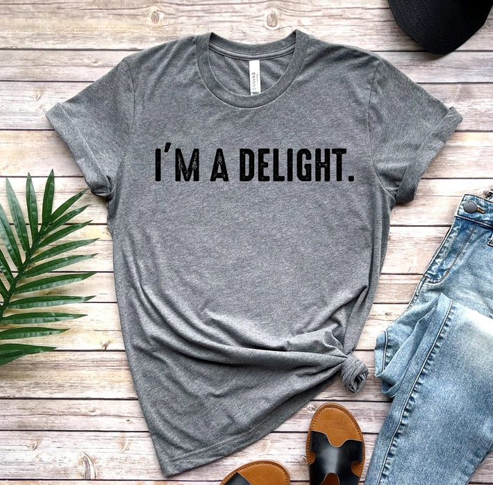 I'm a Delight T-Shirt in Gray