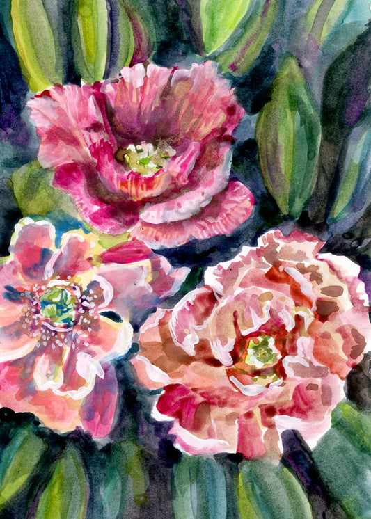 Watercolor Tri Floral by Carrie Hannegan