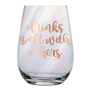 Drinks Well With Others Wine Glass 20oz