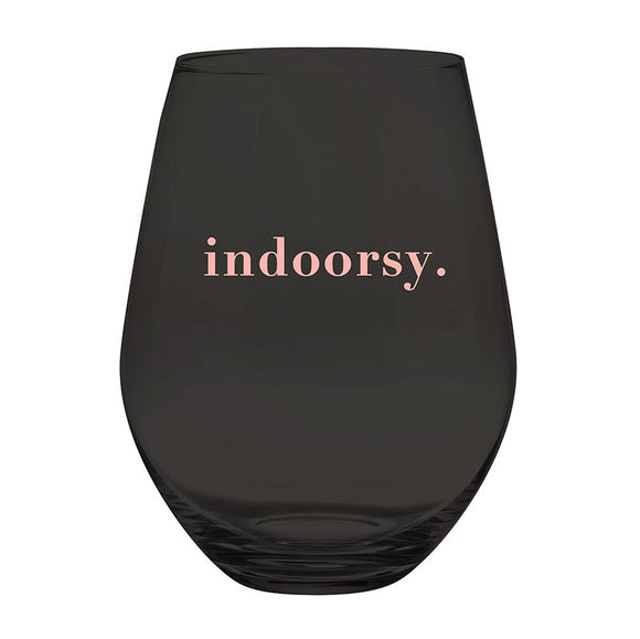 Jumbo Wine Glass Indoorsy Smokey Gray