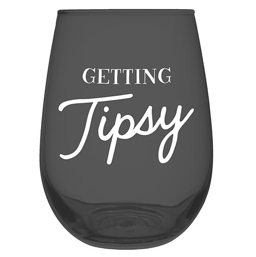 Smokey Gray Getting Tipsy Wine Glass 20oz