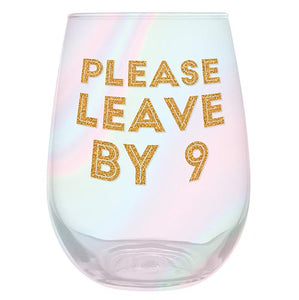Please Leave by 9 Wine Glass 20oz