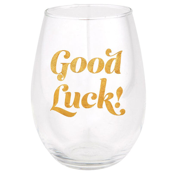 Good Luck Jumbo Wine Glass