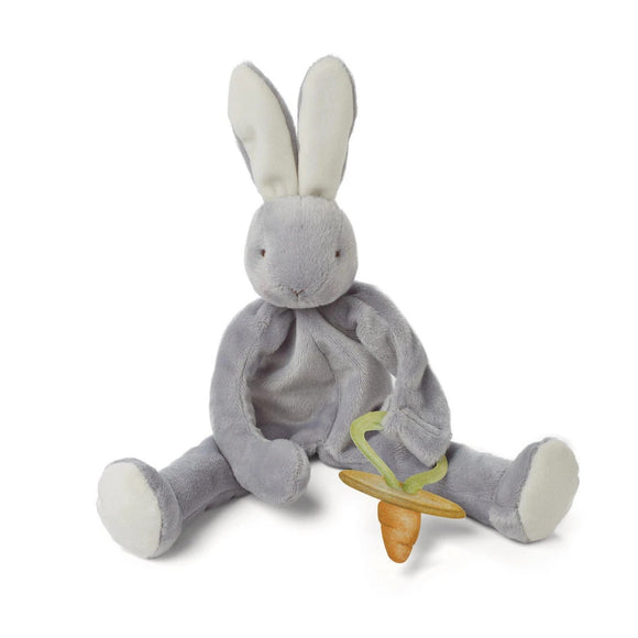 Silly Buddy Pacifier Holder in Gray Bloom Bunny by Bunnies by the Bay