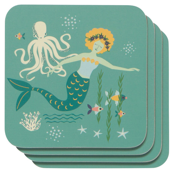 Now Designs Coaster Set of 4 Mermaids