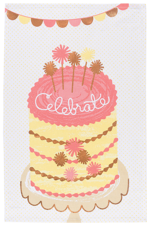 Celebrate Birthday Cake Tea Towel