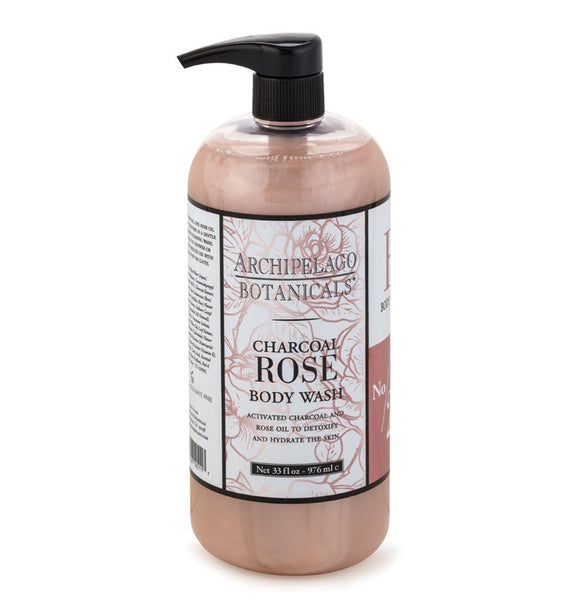 Archipelago Charcoal Rose Body Wash 33oz Pump