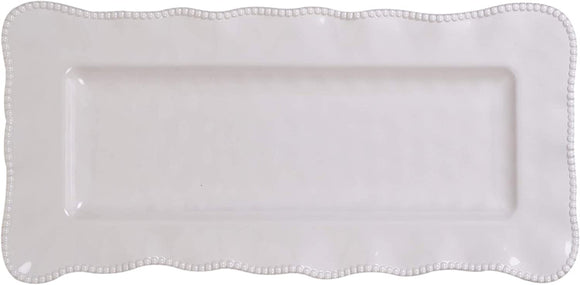 Perlette Scallop Rectangle Platter 19” x 9”