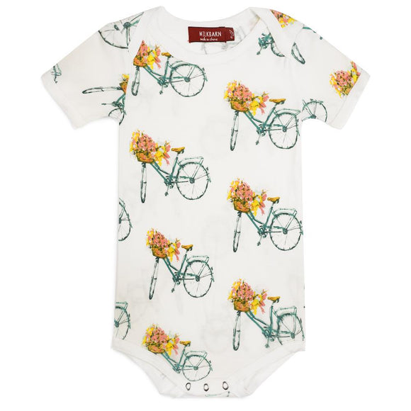 Milkbarn Bicycle Onesie Bamboo