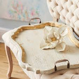 Blue and Gold Distressed Tray